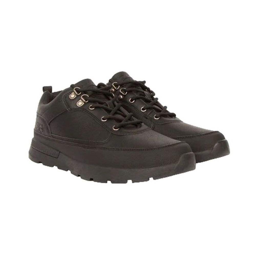 Crosshatch Mens Banbury Leather Boots / Black